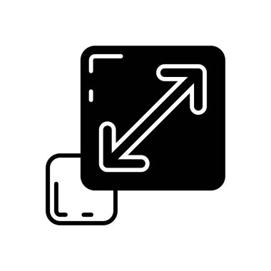 Ölçekleme simgesi vektörde. Logotype