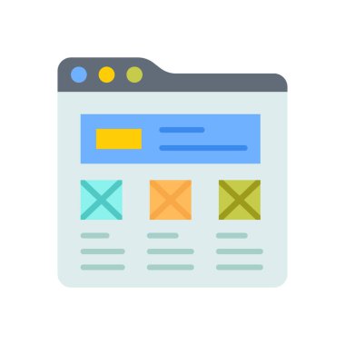 Wireframe icon in vector. Logotype