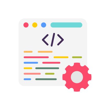 Vektör olarak Web Geliştirme simgesi. Logotype