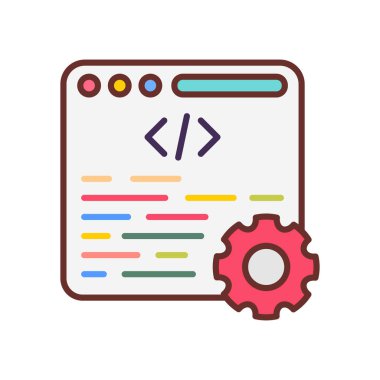Vektör olarak Web Geliştirme simgesi. Logotype