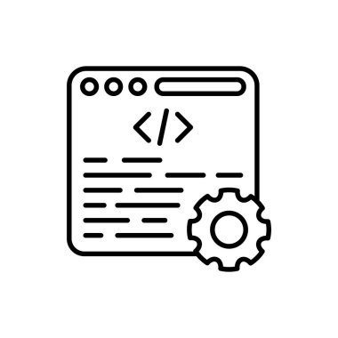 Vektör olarak Web Geliştirme simgesi. Logotype