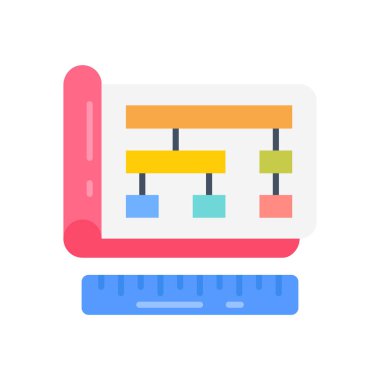 Vektör olarak yazılım mimarisi simgesi. Logotype