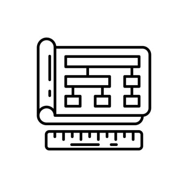 Vektör olarak yazılım mimarisi simgesi. Logotype