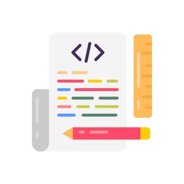 Script icon in vector. Logotype