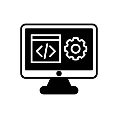 Vektör olarak yazılım simgesi. Logotype