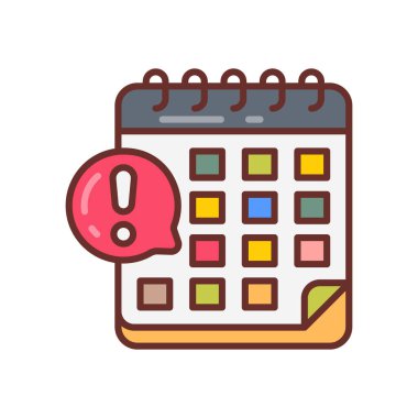 Vektör olarak son teslim tarihi simgesi. Logotype