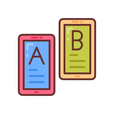 Vektör olarak AB test simgesi. Logotype