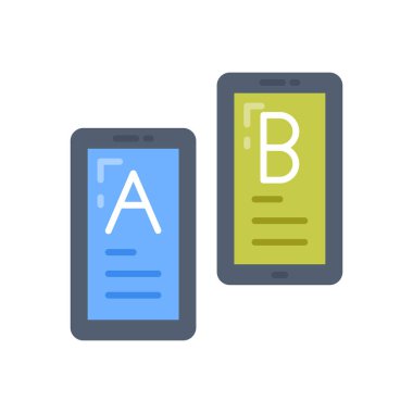 Vektör olarak AB test simgesi. Logotype