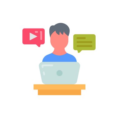 İçerik Yaratıcı simgesi vektörde. Logotype