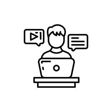 İçerik Yaratıcı simgesi vektörde. Logotype