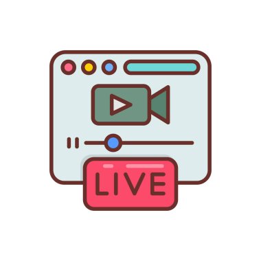 Yayın simgesi vektörde. Logotype