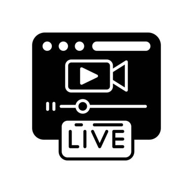 Yayın simgesi vektörde. Logotype