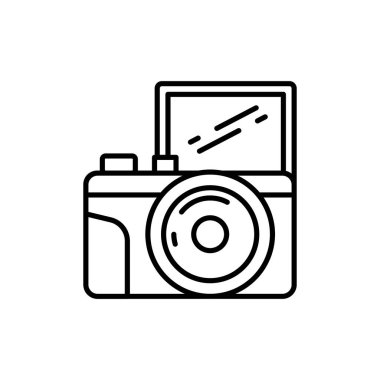 Kamera simgesi vektörde. Logotype