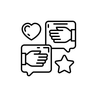 Vektör olarak Sosyal Bağlanma simgesi. Logotype