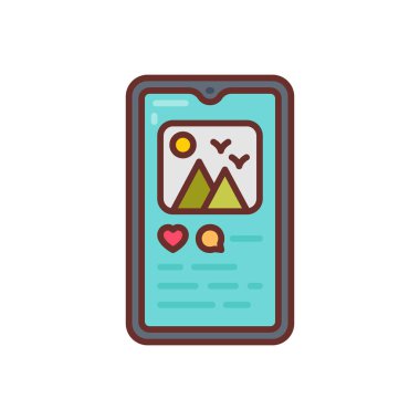 Vektör olarak Sosyal Posta simgesi. Logotype