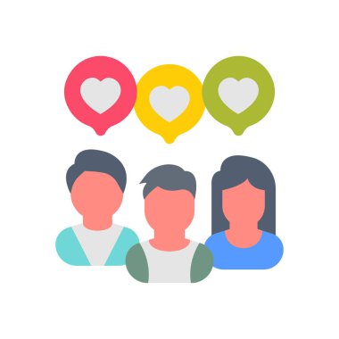 Vektör olarak toplumsal simge. Logotype