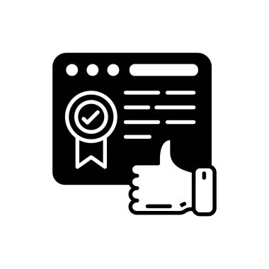 Vektörde kalite simgesi. Logotype