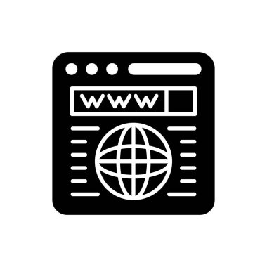 Vektör olarak web sitesi simgesi. Logotype