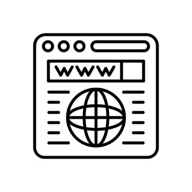 Vektör olarak web sitesi simgesi. Logotype