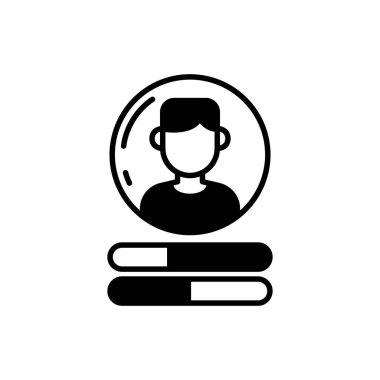 Vektör olarak Etki Profili simgesi. Logotype