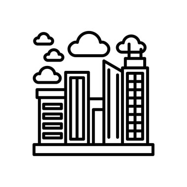 Smog City simgesi vektörde. Logotype