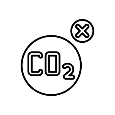 Vektörde karbondioksit ikonu yok. Logotype