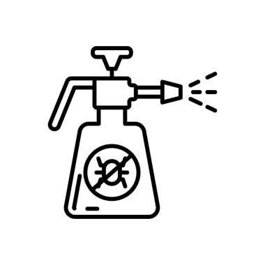 Böcek ilacı vektör olarak simge kullan. Logotype