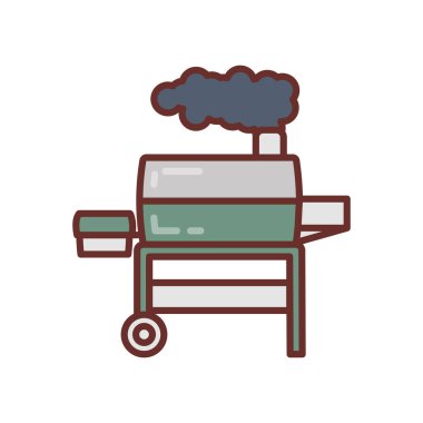 BBQ Grill icon in vector. Logotype