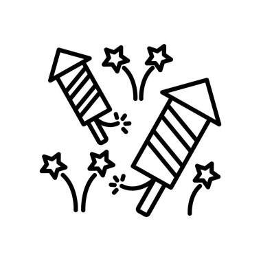 Vektör olarak havai fişek ikonu. Logotype