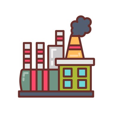 Kimyasal İmalat ikonu. Logotype