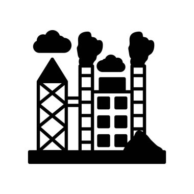 Biyokütle Enerji Santralleri ikonu vektörde. Logotype