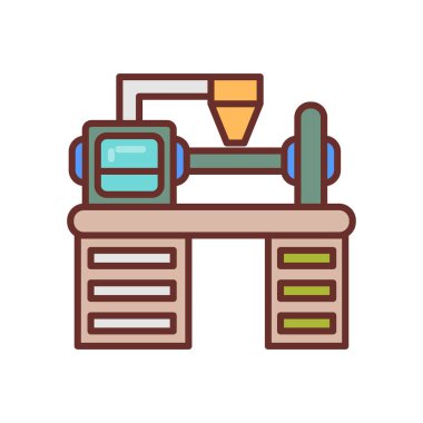 Vektör içinde plastik kalıp simgesi. Logotype