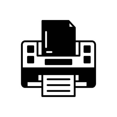 Vektör olarak yazıcı simgesi. Logotype