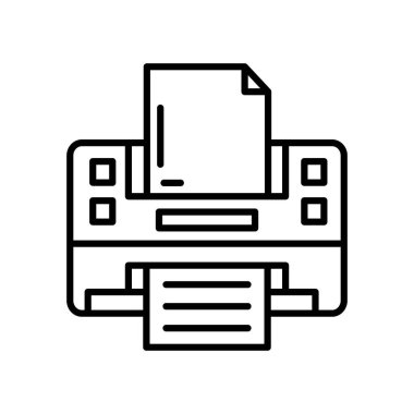 Vektör olarak yazıcı simgesi. Logotype