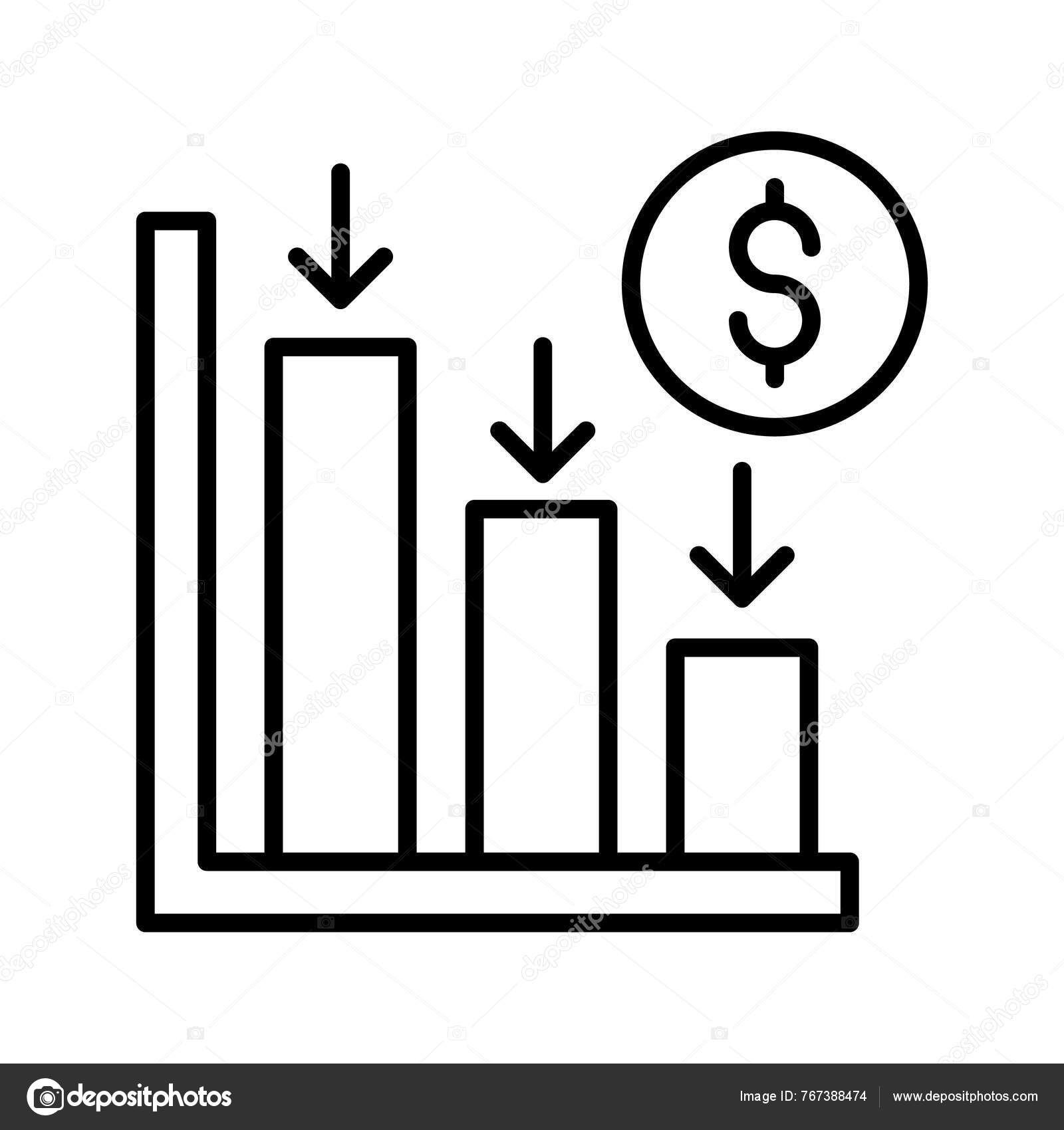Decrease Icon Vector Logotype