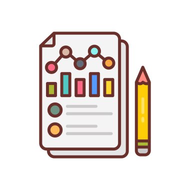 Vektör olarak simge raporla. Logotype