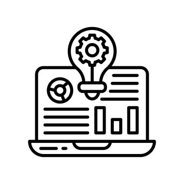 İş zekası simgesi vektör. Logotype