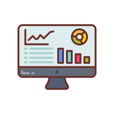 Vektör olarak Web Analitik simgesi. Logotype