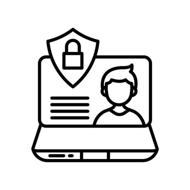 Vektör olarak veri gizlilik simgesi. Logotype