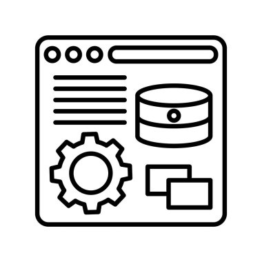 Uygulama Bağlantısı simgesi vektörde. Logotype