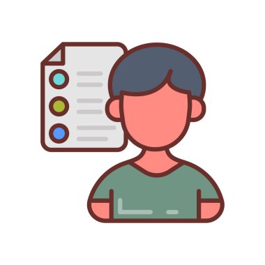 Vektör olarak müşteri veri simgesi. Logotype