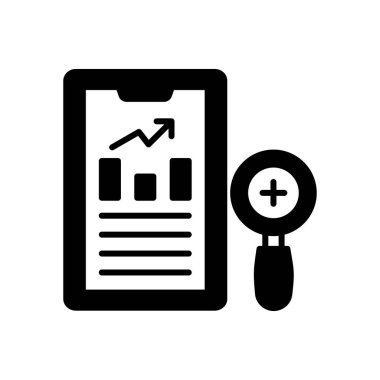 Veri Analiz Servisi simgesi vektörde. Logotype