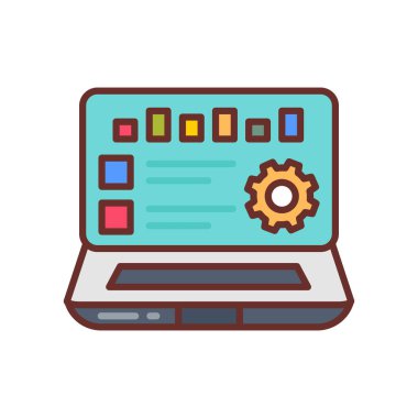 Veri İzleme simgesi vektörde. Logotype