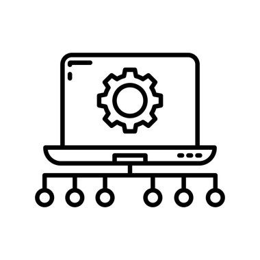 Veri Ağı simgesi vektör olarak. Logotype