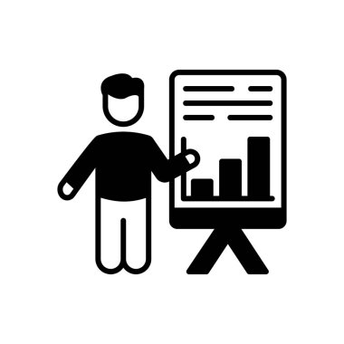 Vektör olarak sunum simgesi. Logotype