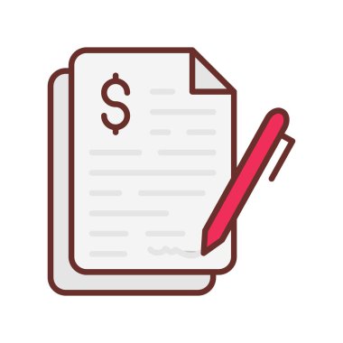 Kontrat simgesi vektörde. Logotype