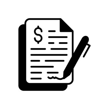 Kontrat simgesi vektörde. Logotype