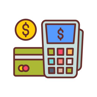 Ödeme Yöntemi simgesi vektör olarak. Logotype