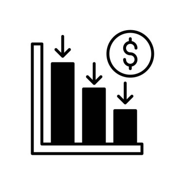 Decrease icon in vector. Logotype