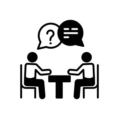 Vektör olarak Soru simgesini sor. Logotype